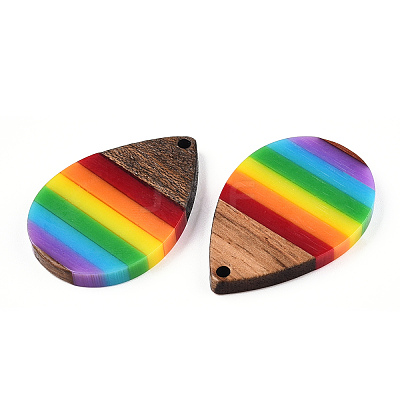 Opaque Resin & Walnut Pendants RESI-TAC0026-05G-1