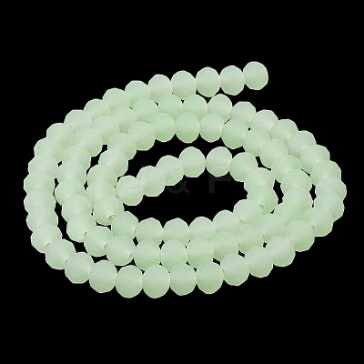 Imitation Jade Solid Color Glass Beads Strands EGLA-A034-J3mm-MD01-1