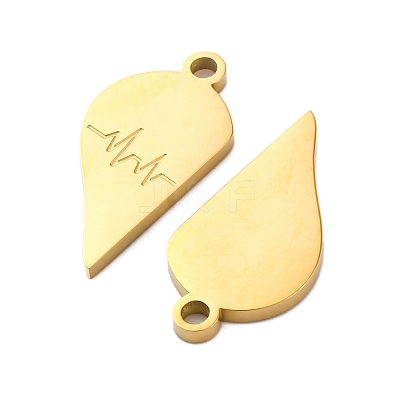 304 Stainless Steel Split Pendants STAS-H235-03D-G-1