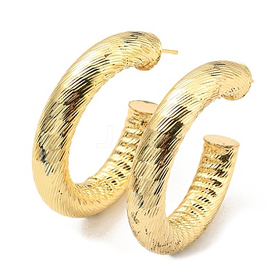 Rack Plating Brass Round Stud Earrings KK-C026-19B-G-1