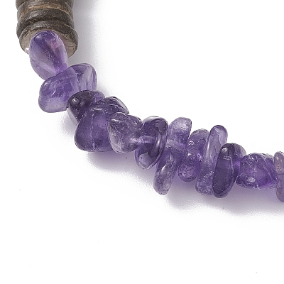 10Pcs 10 Styles Natural Mixed  Gemstone & Coconut Beaded Stretch Bracelets for Women Men BJEW-JB12598-1