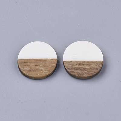 Resin & Walnut Wood Cabochons RESI-Q210-010A-A03-1