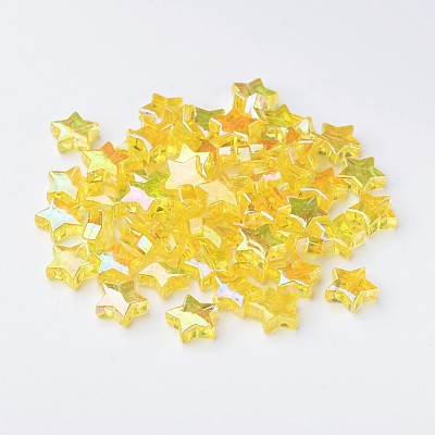Eco-Friendly Transparent Acrylic Beads X-PL556-2-1