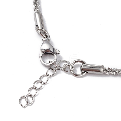 Non-Tarnish 304 Stainless Steel Bone Rope Chain Bracelet for Women BJEW-I311-01B-P-1