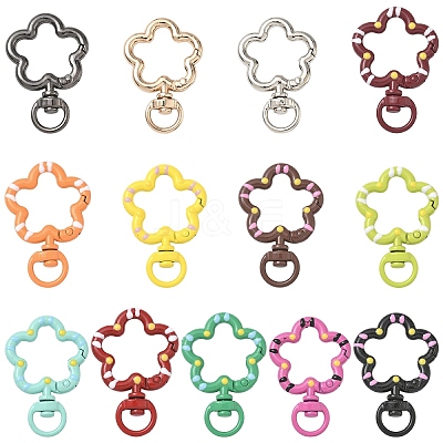 10Pcs Spray Painted Alloy Swivel Snap Clasps FIND-YW0009-38-1