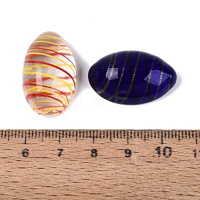 24Pcs Mxied Styles Handmade Lampwork Oval Display Decorations LAMP-N034-30-1