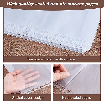 PVC Plastic Album Binder Refill Pages FIND-WH0173-118B-1