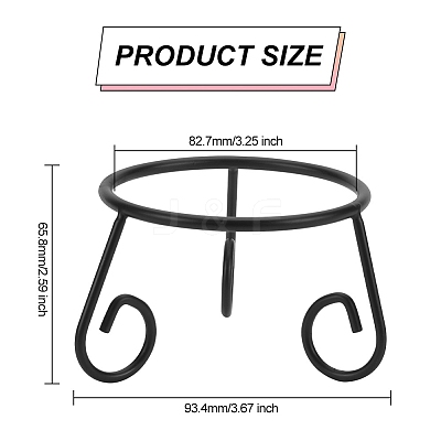 Iron Crystal Ball Base Display Stand AJEW-WH0258-745A-1