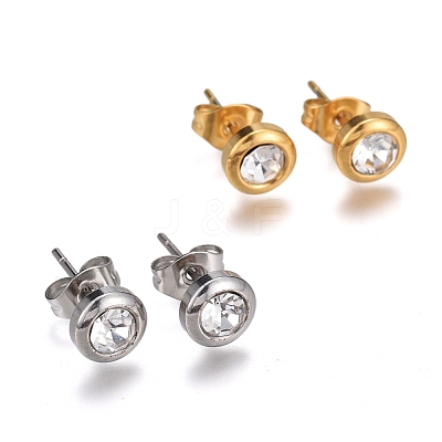 304 Stainless Steel Stud Earrings EJEW-L251-B01-1