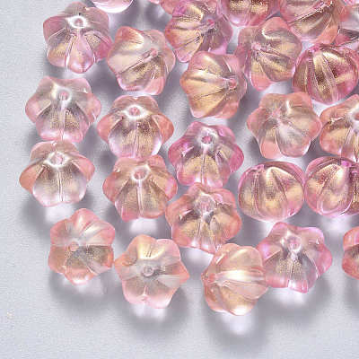 Transparent Spray Painted Glass Beads GLAA-S190-005A-07-1