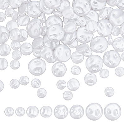 200Pcs 4 Styles Resin Imitation Pearl Beads FIND-AR0005-46-1