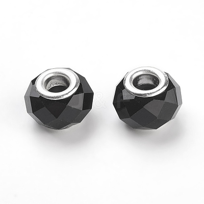 Handmade Glass European Beads X-GPDL25Y-C27-1