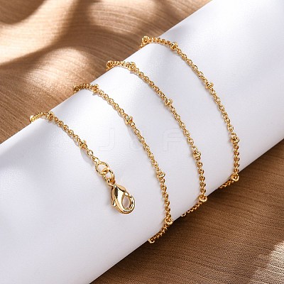 Long-Lasting Plated Brass Cable Chain Necklaces NJEW-K112-09G-NF-1