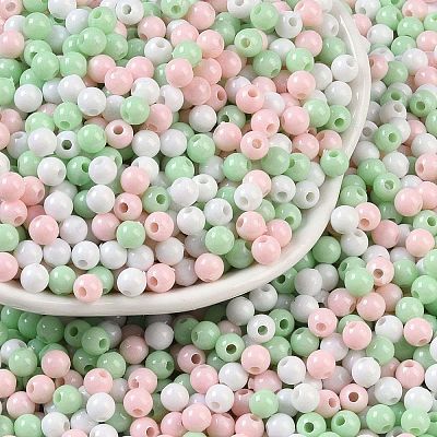 Opaque Acrylic Beads OACR-H118-07B-12-1