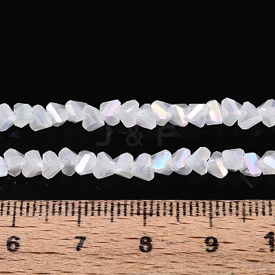 Electroplate Imitation Jade Glass Beads Strands GLAA-N023-4mm-31-1
