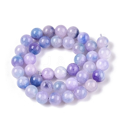Dyed Natural White Jade Beads Strands G-T138-10mm-210-13-1