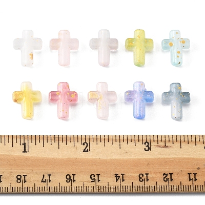 130Pcs 10 Colors Gradient Color Transparent Acrylic Beads OACR-FS0002-05-1