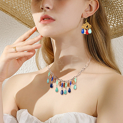 100Pcs 10 Colors Opaque Acrylic Charms MACR-TA0001-86-1