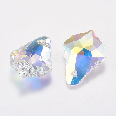 Faceted Glass Rhinestone Charms X-RGLA-F052-001AB-1