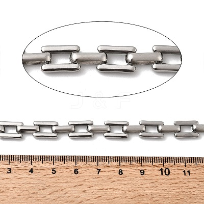 304 Stainless Steel Rectangle Link Chains CHS-Z007-09P-1
