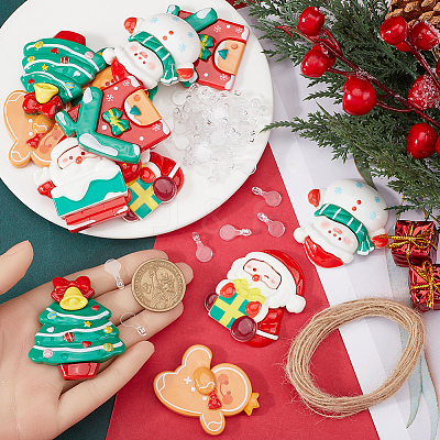 Christmas Resin Cabochons RESI-SC0005-76-1