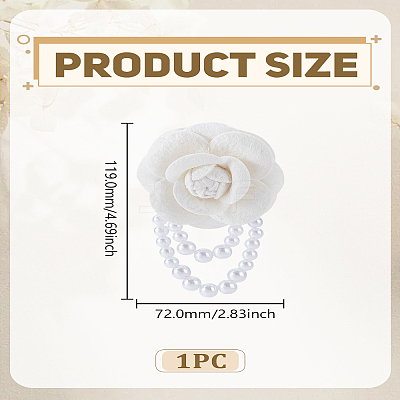 1Pc Cloth Flower Brooch JEWB-LP0010-04B-1