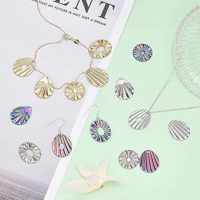 30Pcs 304 Stainless Steel Pendant STAS-CA0001-76-1
