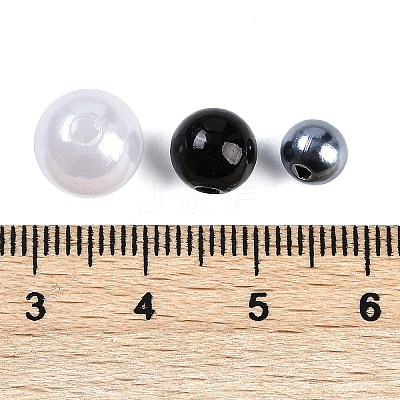 ABS Plastic Imitation Pearl Beads KY-G030-01F-1