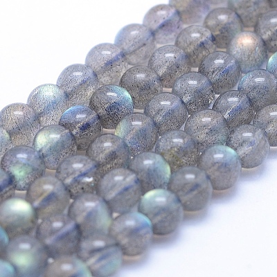 Natural Labradorite Beads Strands G-P342-09A-5mm-A++-1