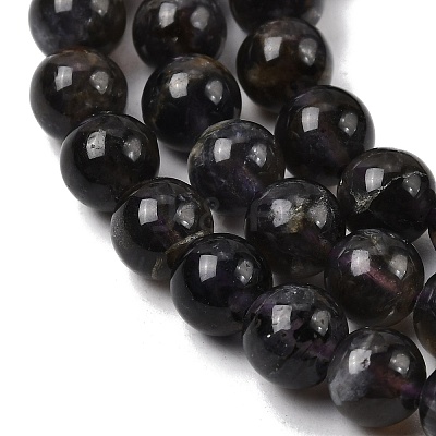 Natural Cordierite/Iolite/Dichroite Beads Strands G-P132-14-6mm-1