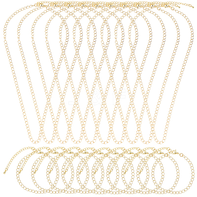 20Pcs Brass Cable Chain Bracelets & Necklaces Sets for Women SJEW-BM0001-03-1