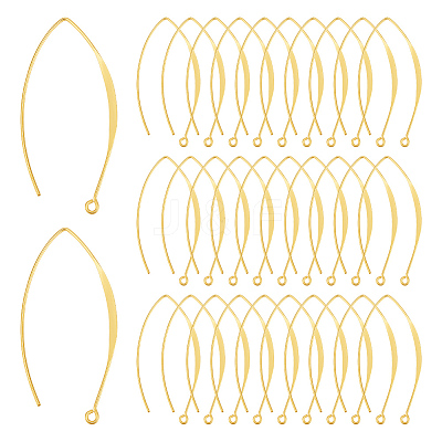 50Pcs Brass Earring Hooks KK-UN0002-80-1