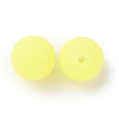 Luminous Round Food Grade Silicone Beads SIL-TAC0007-04D-1