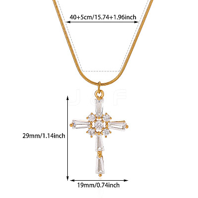 304 Stainless Steel Crystal Rhinestone Pendant Necklaces WG0BD1F-07-1