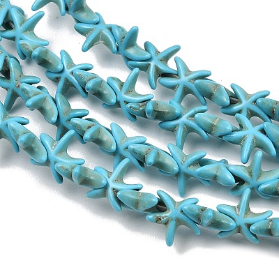 Synthetic Turquoise Dyed Beads Strands GG-CBA2BD3-01B-1