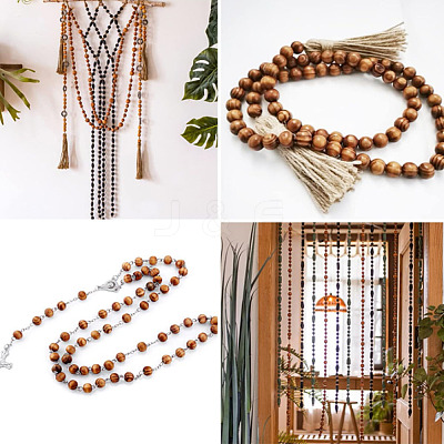 Dyed Natural Wood Beads WOOD-GO0001-07C-1