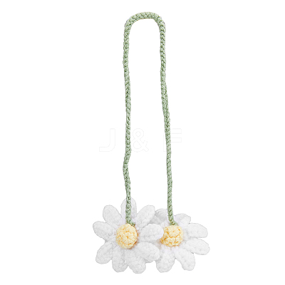 Cotton Convallaria Majalis Pendants AJEW-WH0258-845-1