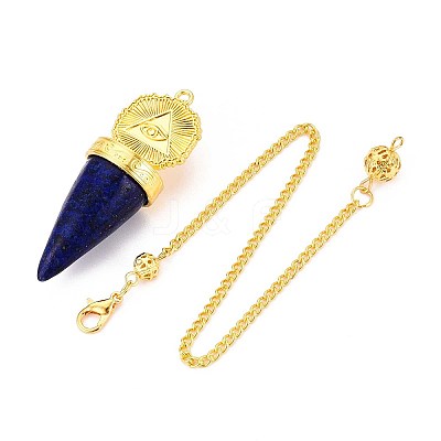 Natural & Synthetic Mixed Gemstone Cone Dowsing Pendulums G-T142-40-1