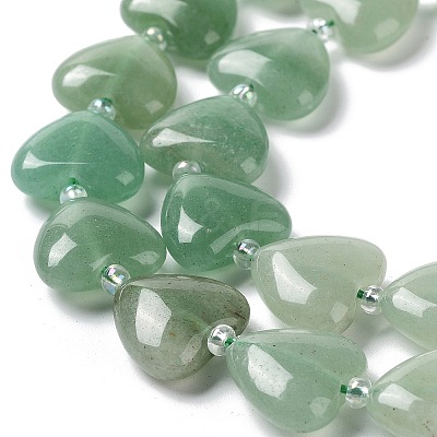 Natural Green Aventurine Beads Strands G-E614-A15-01-1