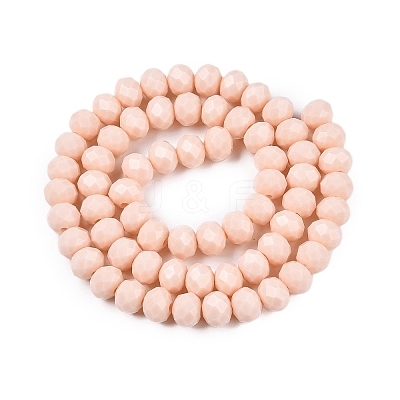 Opaque Solid Color Imitation Jade Glass Beads Strands EGLA-A044-P8mm-D05-1