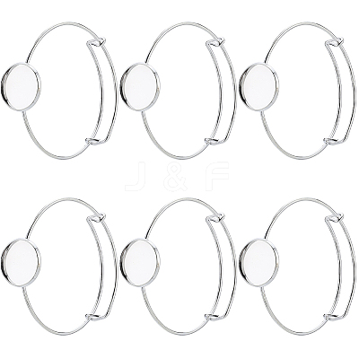 Brass Expandable Bangle Makings KK-SC0003-72-1