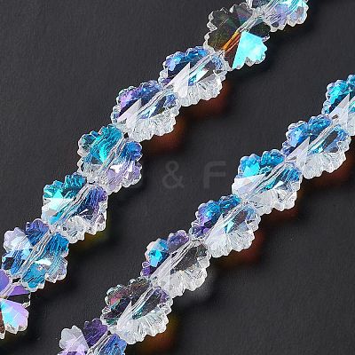 Faceted Glass Beads Strands EGLA-E030-01A-1