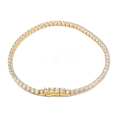925 Sterling Silver Micro Pave Cubic Zirconia Tennis Bracelets for Women BJEW-C117-01A-G02-1