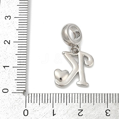 Brass European Dangle Charms KK-Z097-01K-GP-1