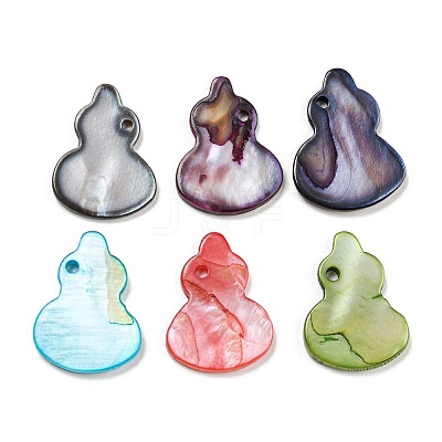 Dyed Natural Freshwater Shell Pendants BSHE-G034-11-1