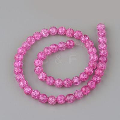 Synthetic Crackle Quartz Beads Strands GLAA-S134-6mm-04-1