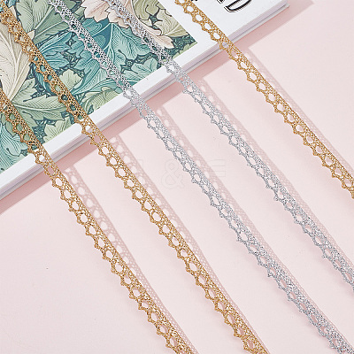 2 Cards 2 Colors Metallic Lace Trim MCOR-GF0001-01-1