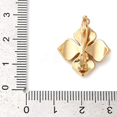 Brass with Enamel Fold Over Clasps KK-G505-22G-1