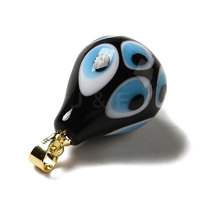 Handmade Evil Eye Lampwork Pendants LAMP-F026-04A-1