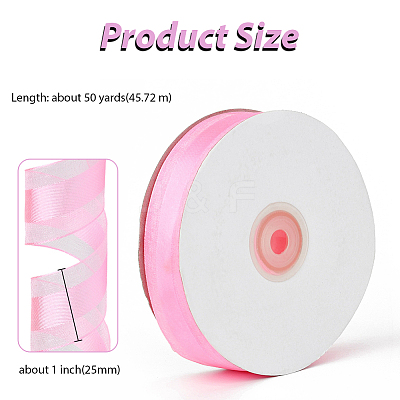1Roll Solid Color Organza Ribbons ORIB-CY0001-02M-1